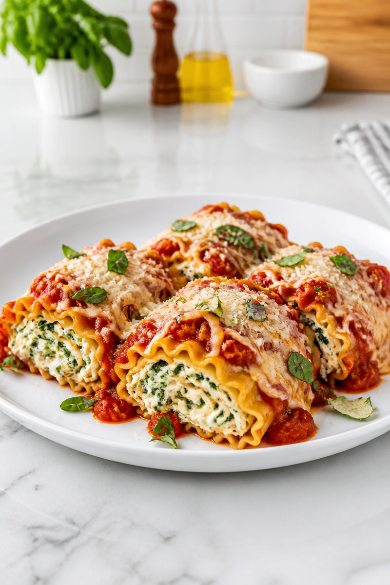 Baked Ziti Roll Up Ricotta