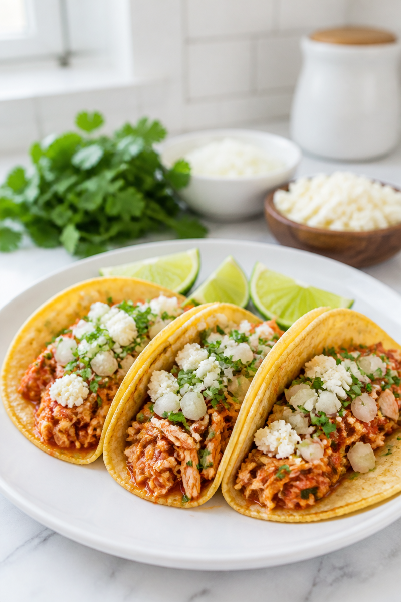 Slow Cooker Chicken Tinga Taco