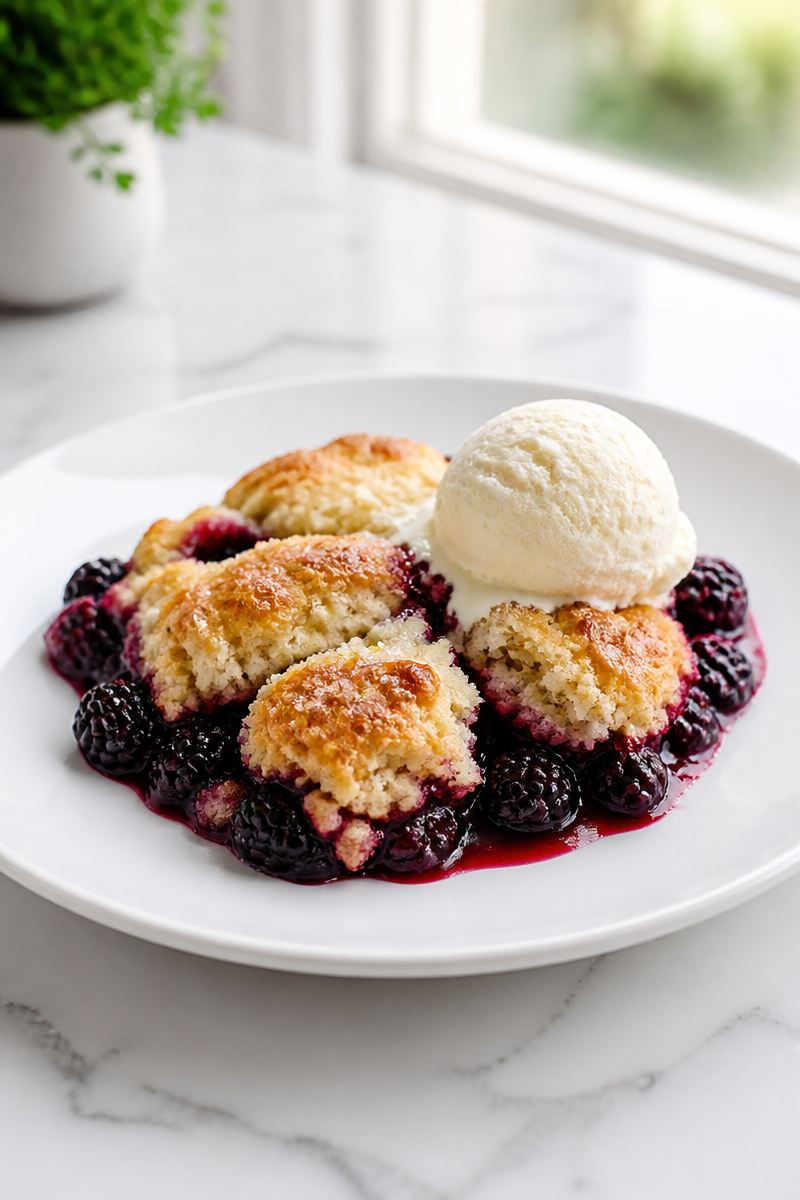 Baked Blackberry Cobbler Buttermilk Biscuit