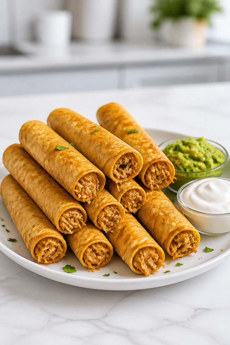 Crispy Air Fryer Chicken Taquito