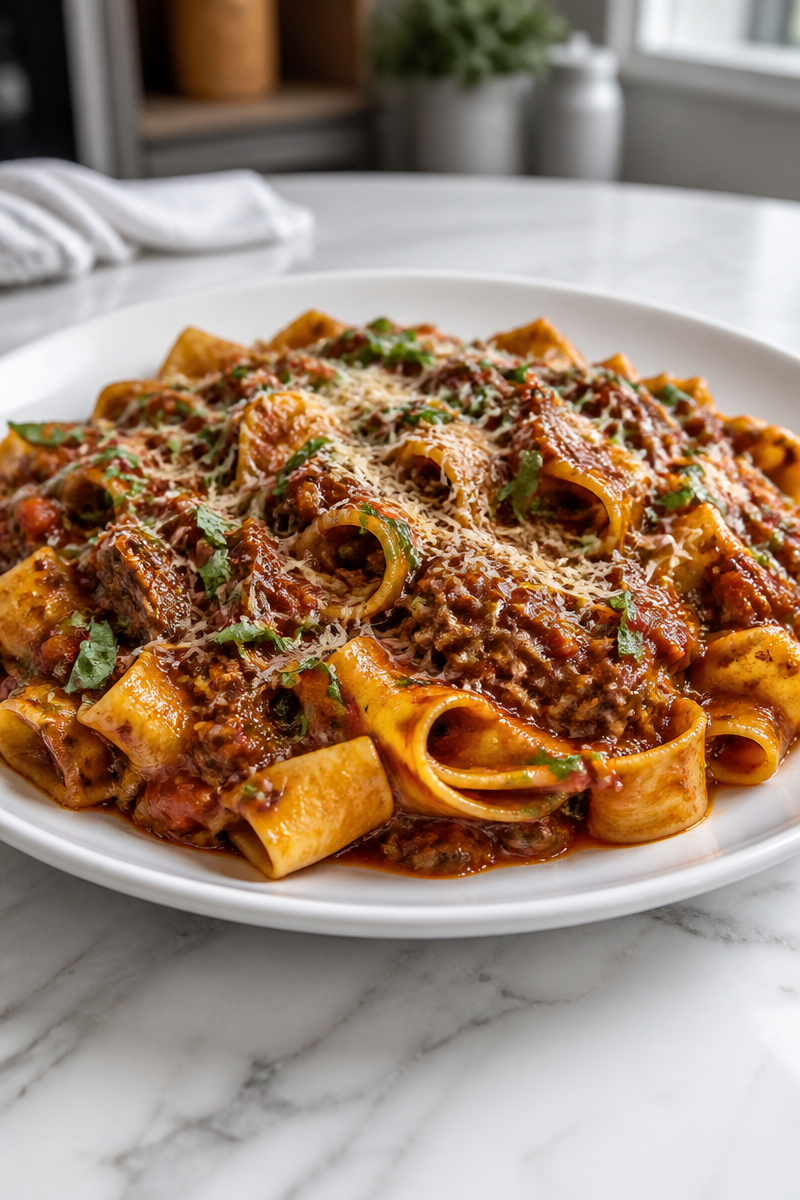 Slow Cooker Short Rib Pappardelle Ragu