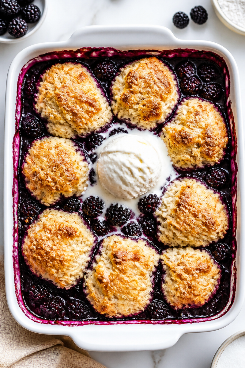 Baked Blackberry Cobbler Buttermilk Biscuit