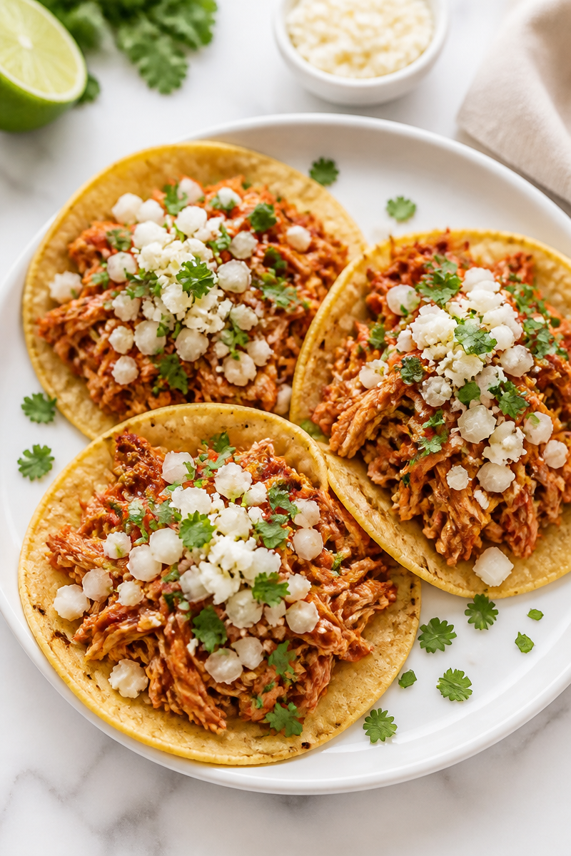 Slow Cooker Chicken Tinga Taco