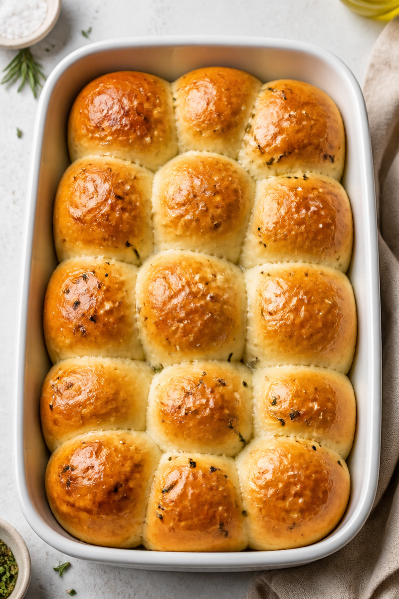 Baked Rosemary Sea Salt Dinner Roll