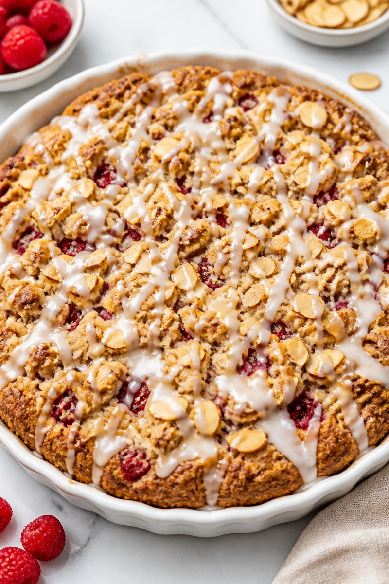 Baked Raspberry Almond Coffee Cake