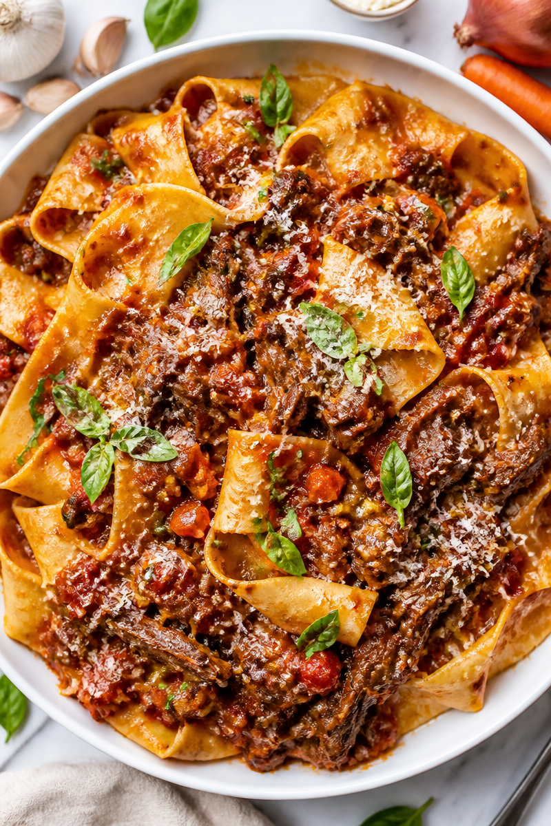 Slow Cooker Short Rib Pappardelle Ragu
