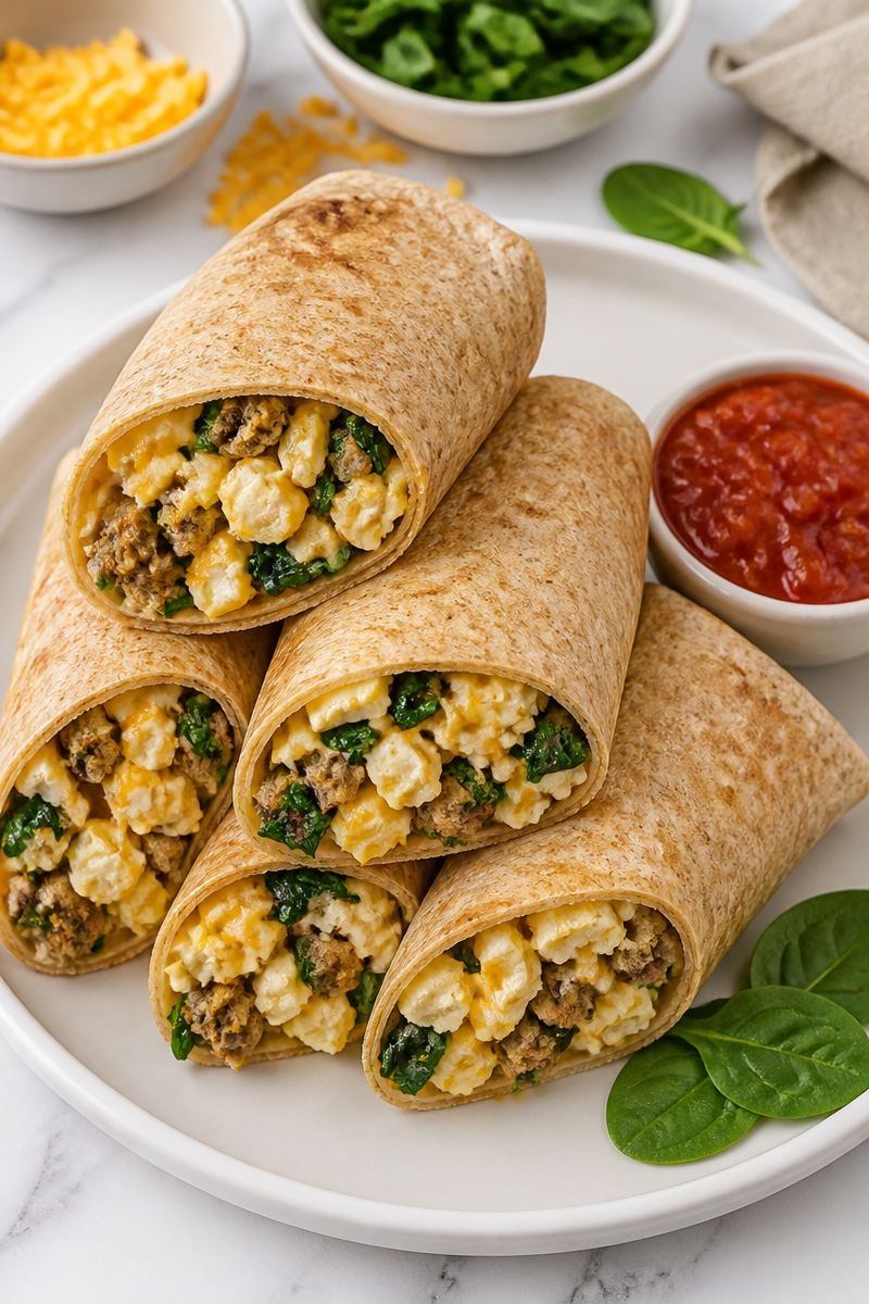 High Protein Egg White Turkey Wrap