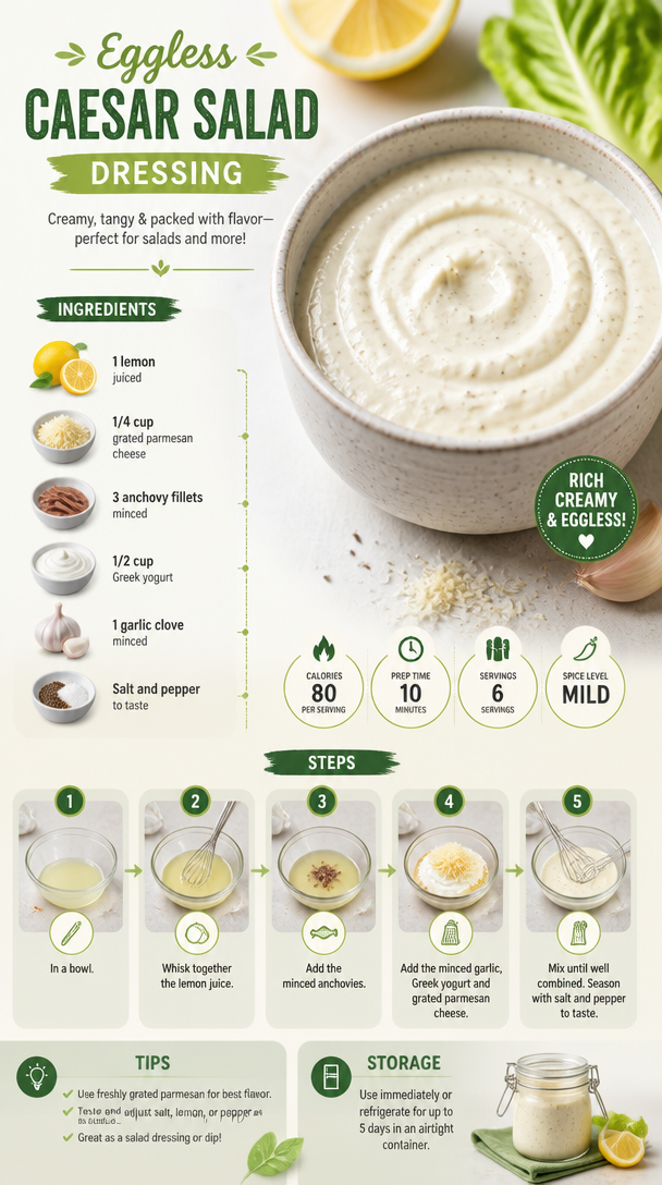 Eggless Caesar Salad Dressing