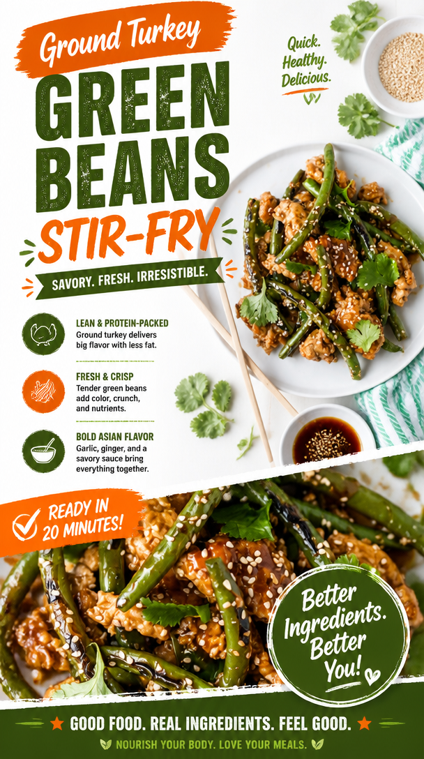 Ground Turkey and Green Beans Stir-Fry
