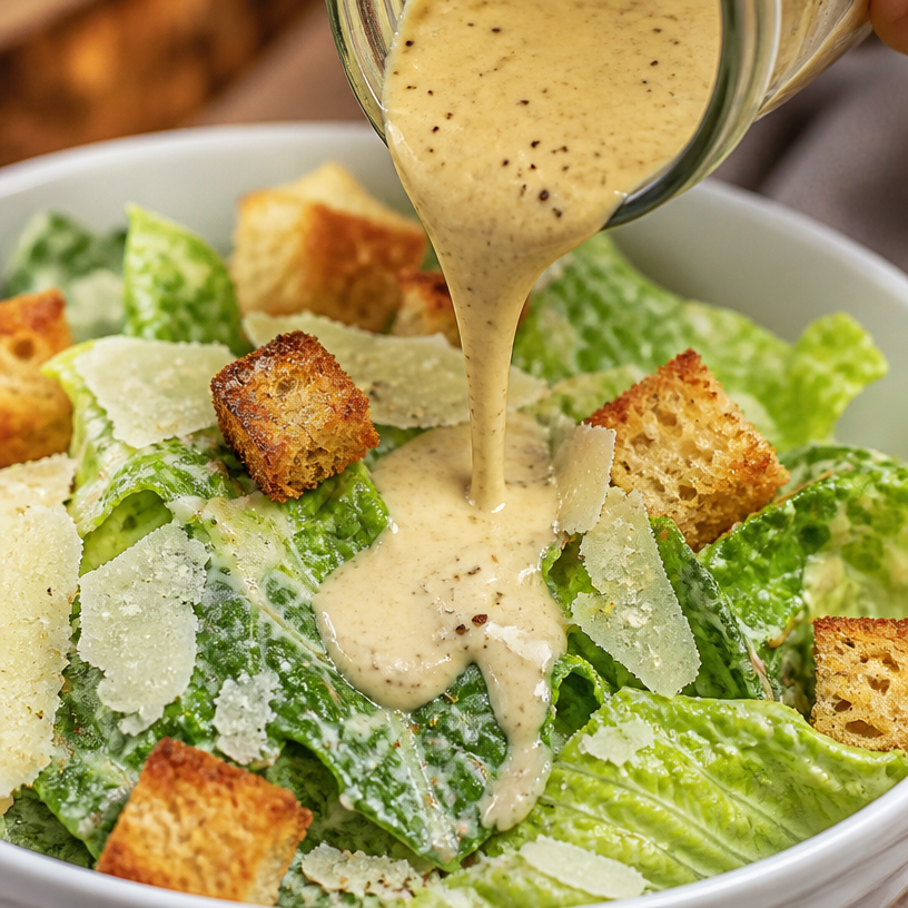 Eggless Caesar Salad Dressing