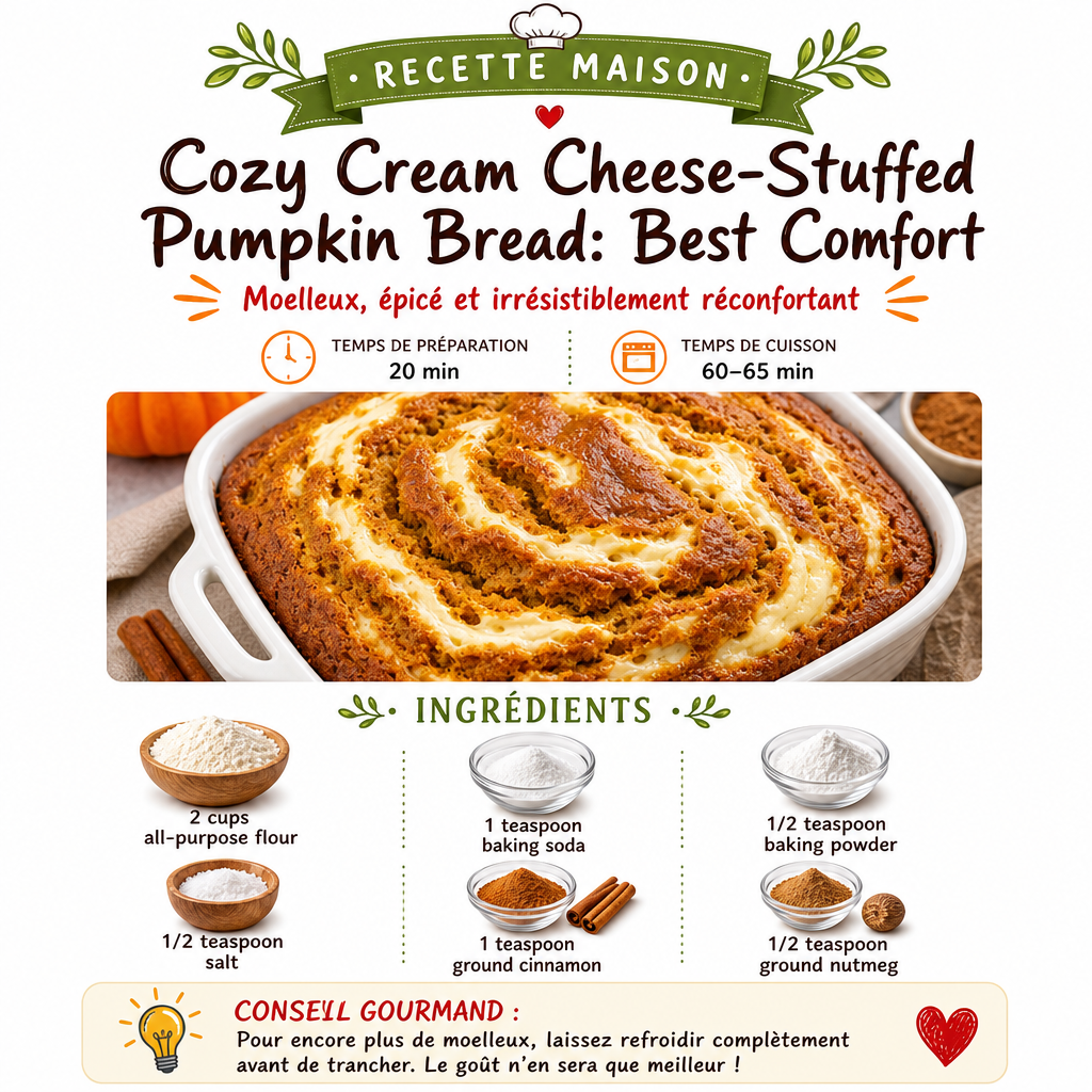 Easy Cozy Cream Cheese-Stuffed Pumpkin Bread: Best Comfort
