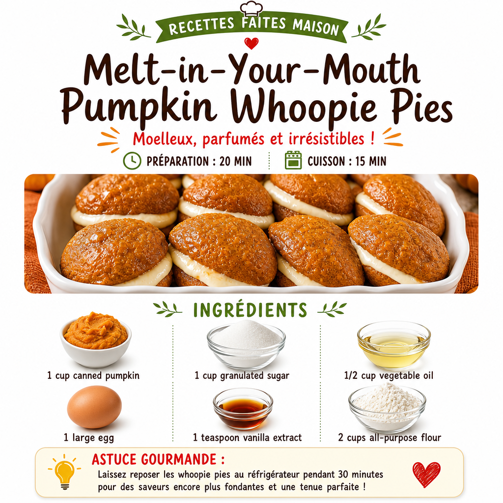 Melt-in-Your-Mouth Pumpkin Whoopie Pies