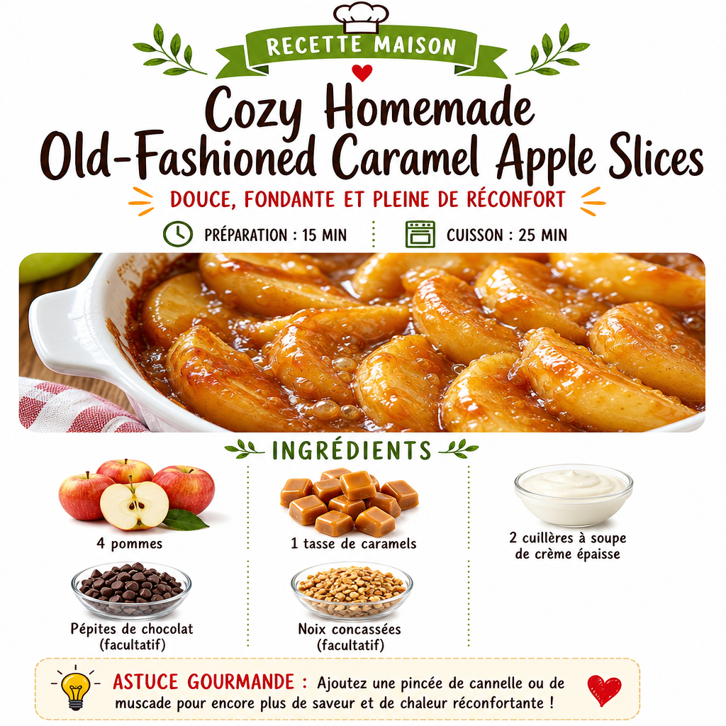 Easy Cozy Homemade Old-Fashioned Caramel Apple Slices