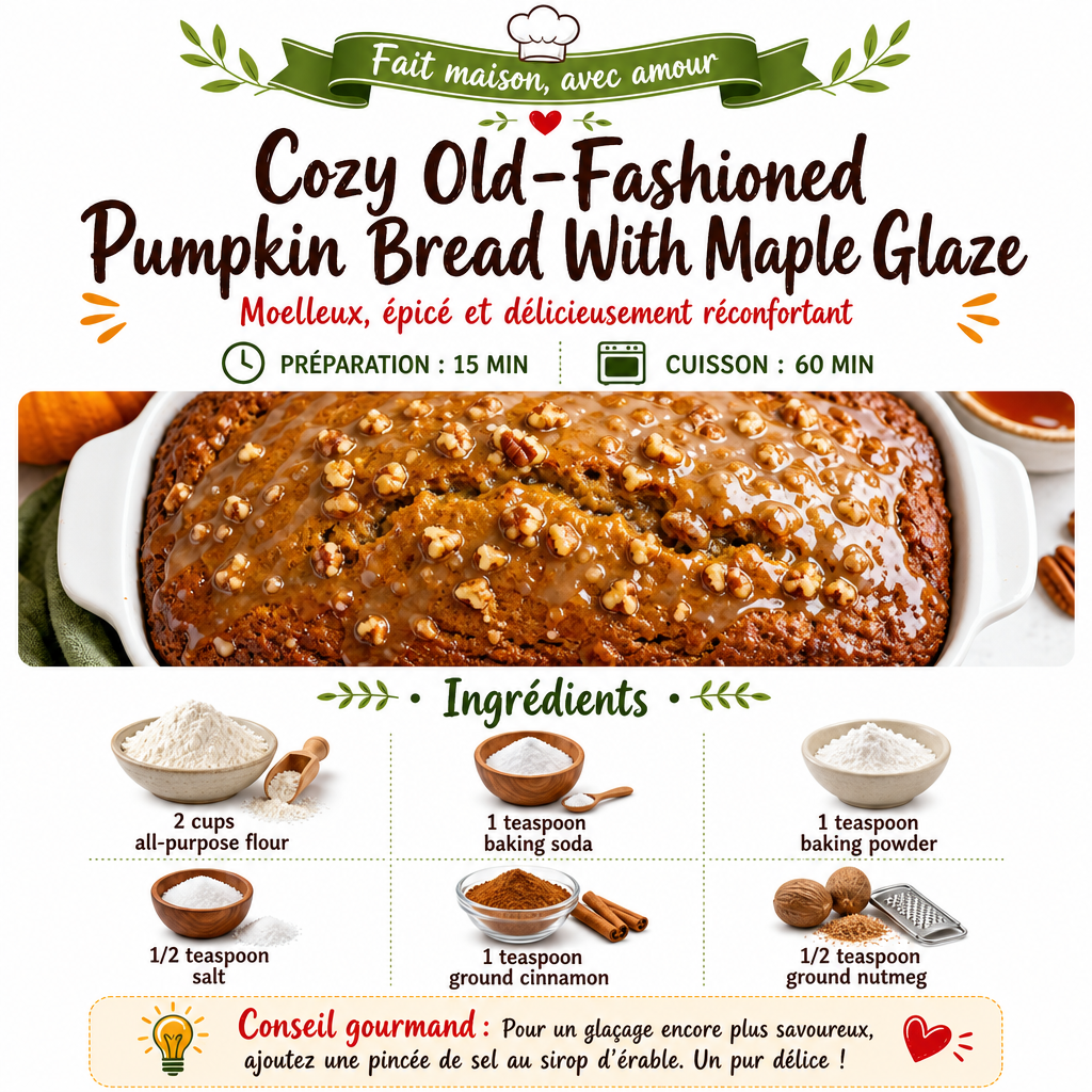 Best Cozy Old-Fashioned Pumpkin Bread With Maple Glaze