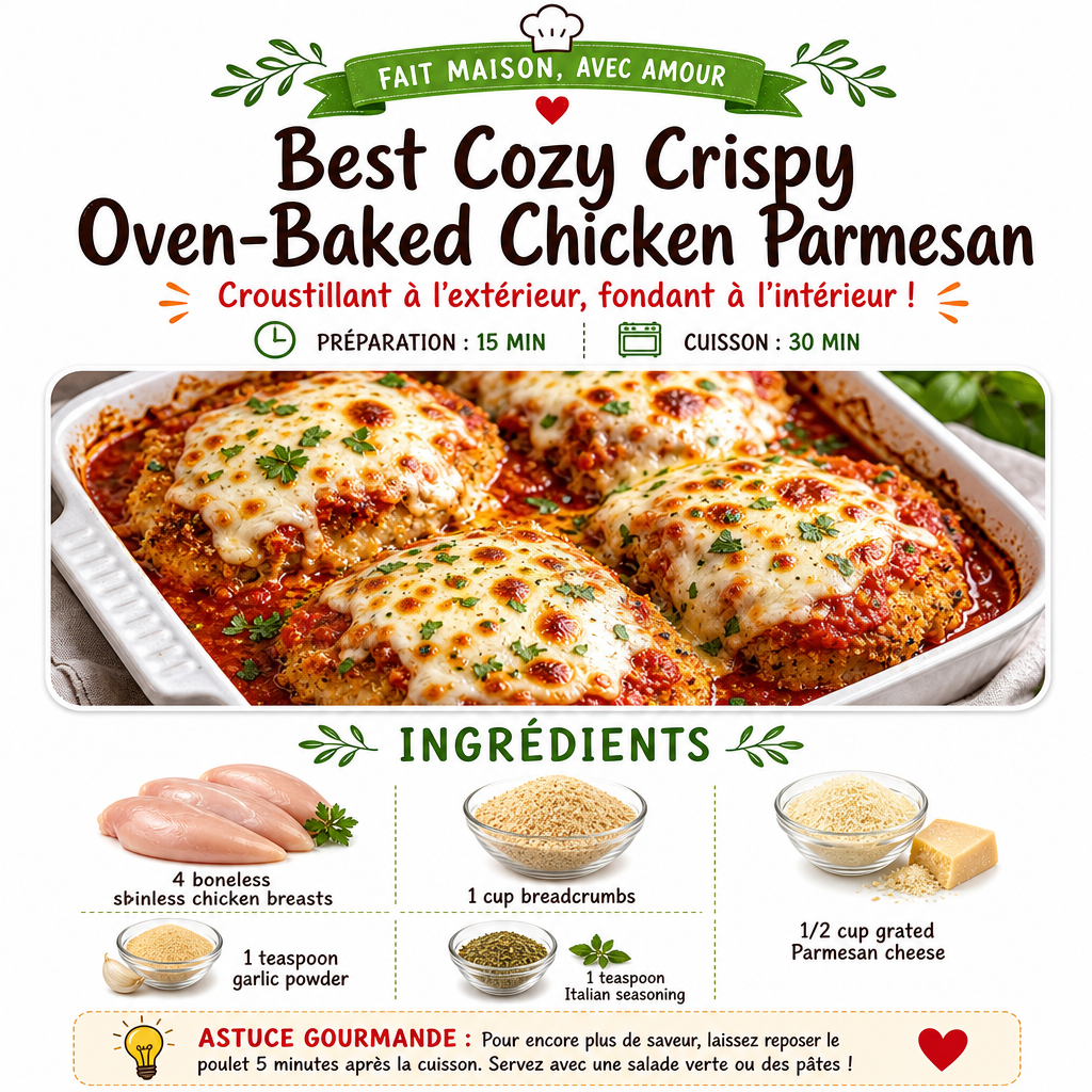 Best Cozy Crispy Oven-Baked Chicken Parmesan