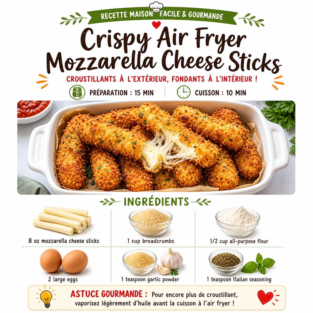 Crispy Air Fryer Mozzarella Cheese Sticks