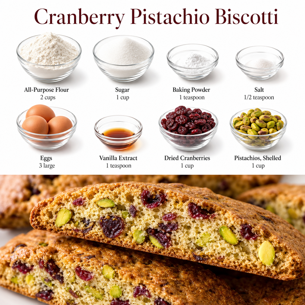 Cranberry Pistachio Biscotti - High-Fiber Snack 2 Cranberry Pistachio Biscotti - High-Fiber Snack