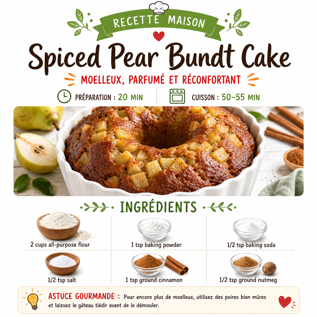 Spiced Pear Bundt Cake - Easy Comfort Food