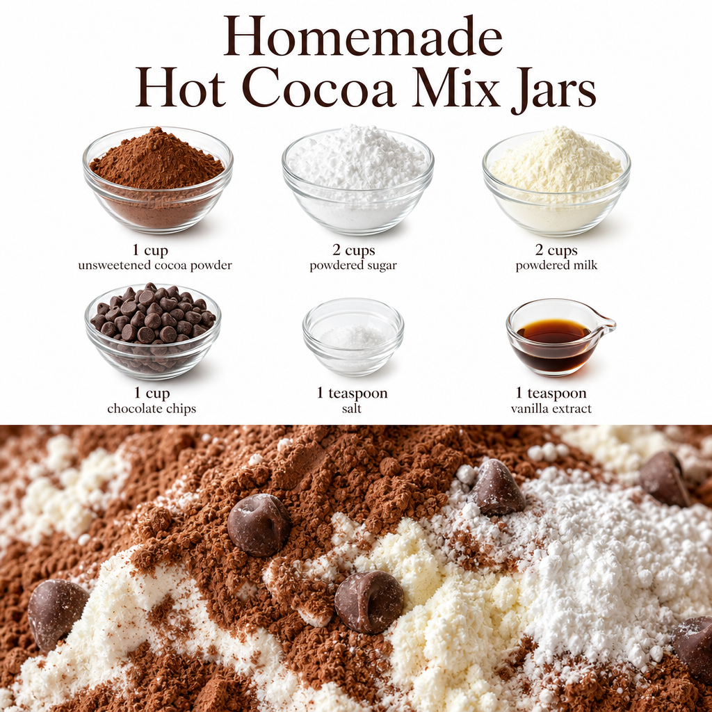 Homemade Hot Cocoa Mix Jars for Easy Comfort 2 Homemade Hot Cocoa Mix Jars for Easy Comfort