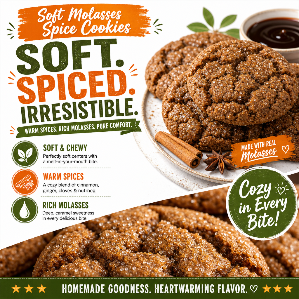 Soft Molasses Spice Cookies - Easy Comfort Food
