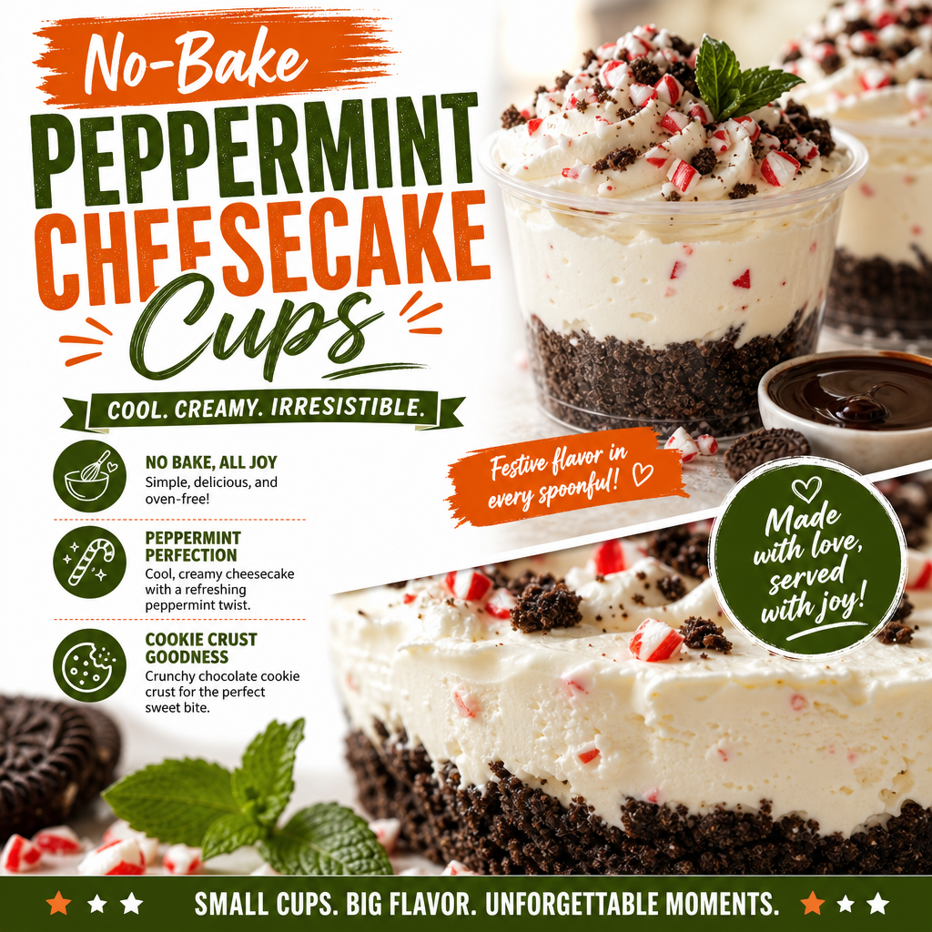 No-Bake Peppermint Cheesecake Cups Easy High-Fiber Dessert 2 No-Bake Peppermint Cheesecake Cups Easy High-Fiber Dessert