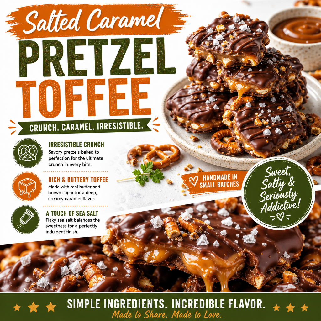 Easy Salted Caramel Pretzel Toffee