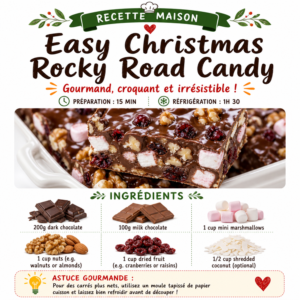 Easy Christmas Rocky Road Candy - High Fiber 2 Easy Christmas Rocky Road Candy - High Fiber