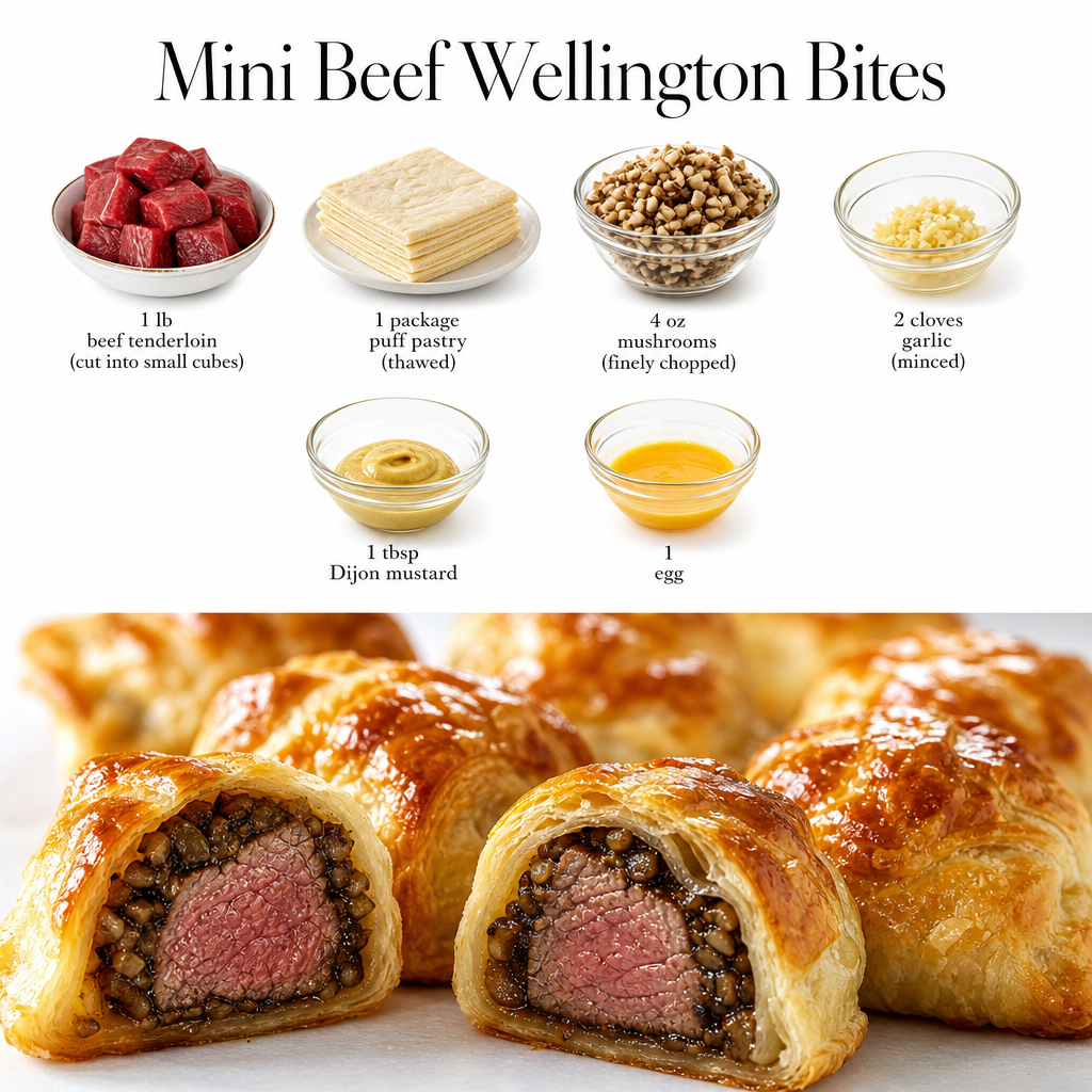 Mini Beef Wellington Bites - Protein-Packed