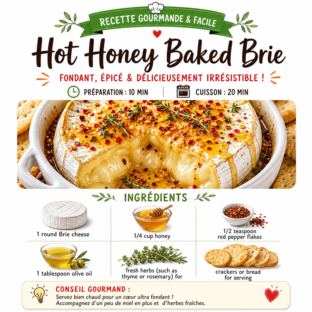 Easy Hot Honey Baked Brie 2 Easy Hot Honey Baked Brie