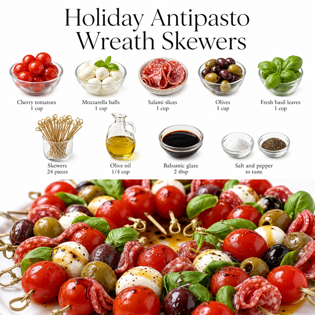 Holiday Antipasto Skewers - Easy Appetizers 2 Holiday Antipasto Skewers - Easy Appetizers