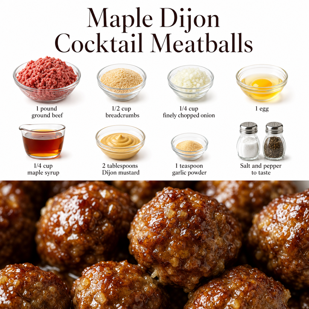 Maple Dijon Cocktail Meatballs