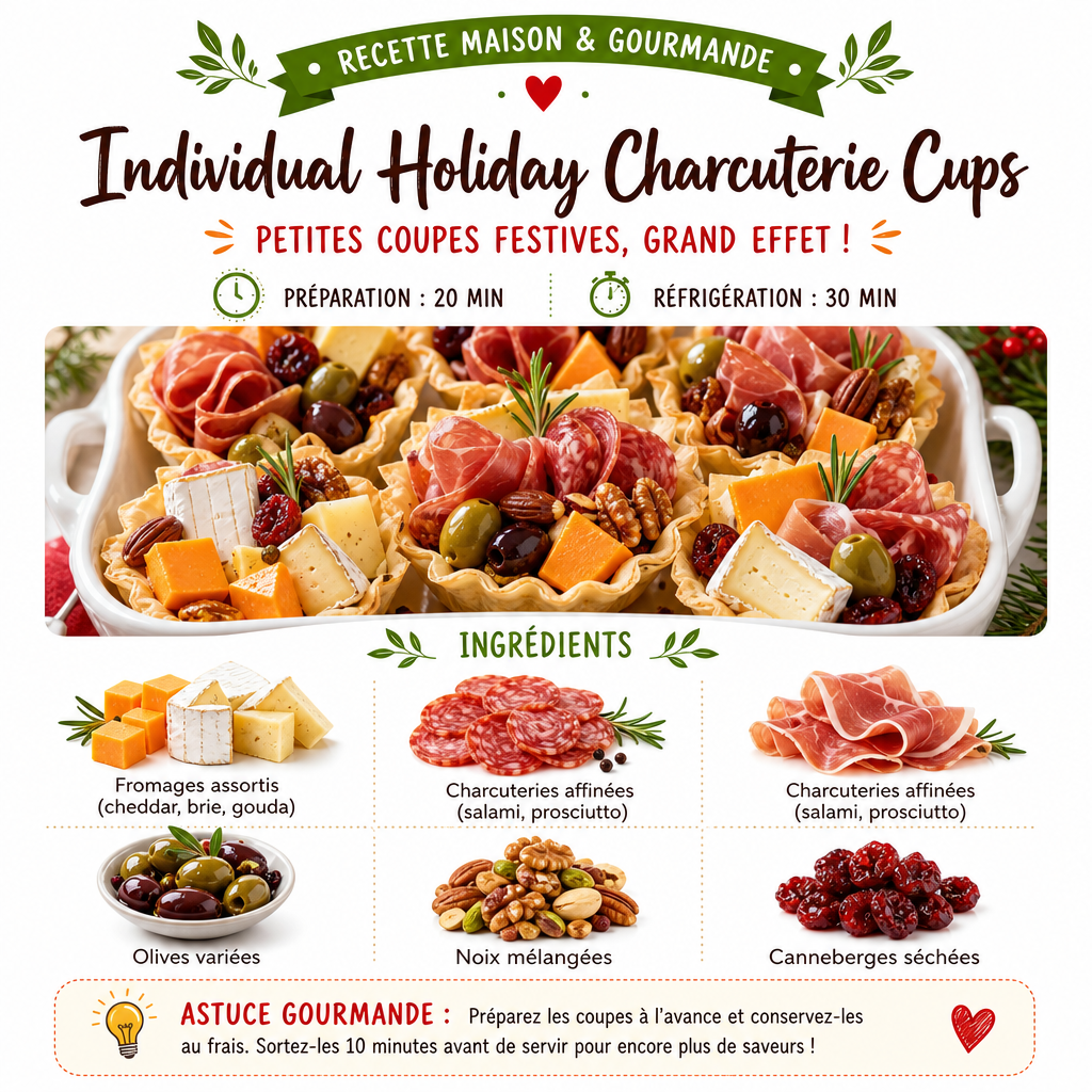 Easy Holiday Charcuterie Cups