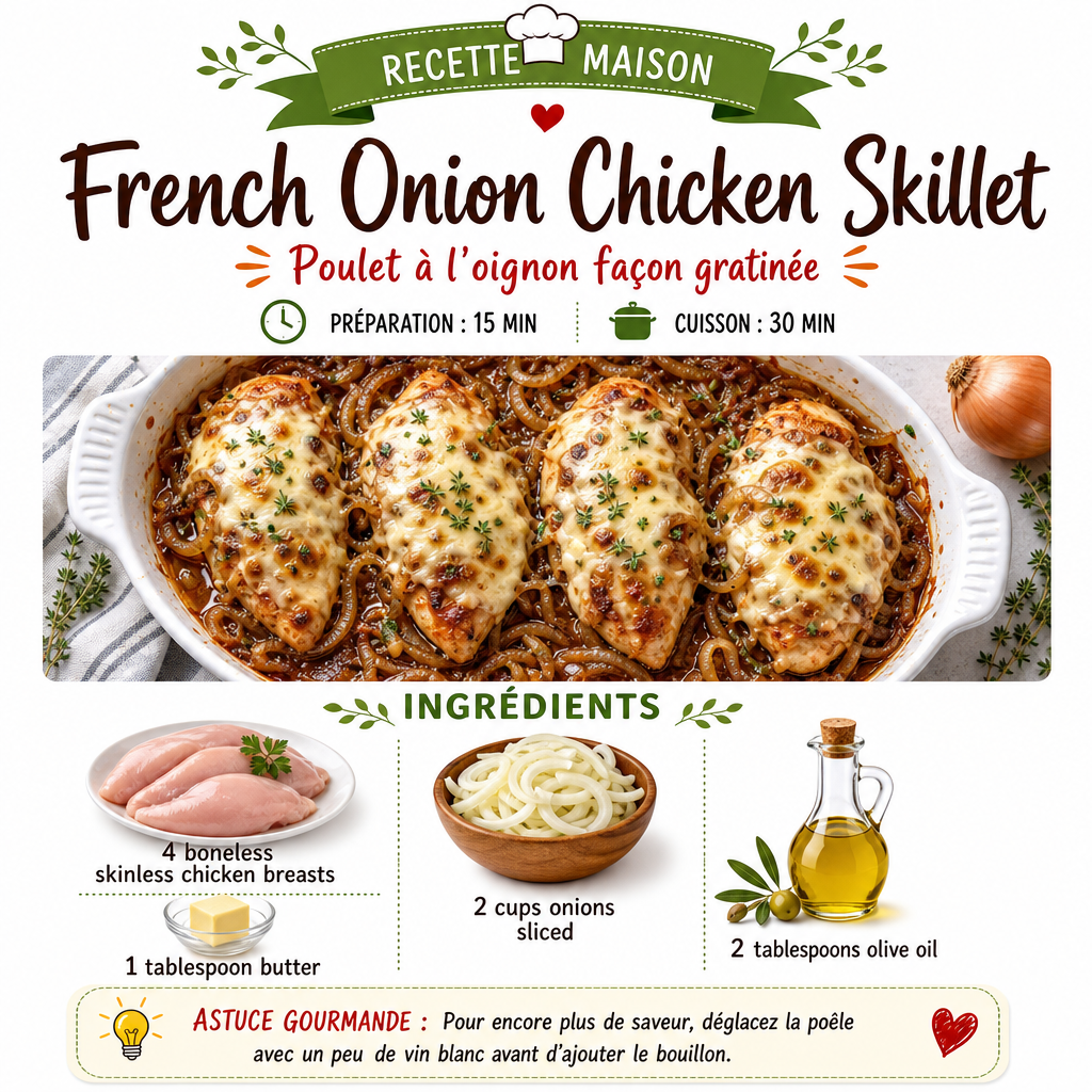 French Onion Chicken Skillet - Easy One-Pan Dinner
