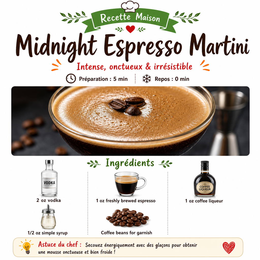 Midnight Espresso Martini - Easy Healthy Cocktail