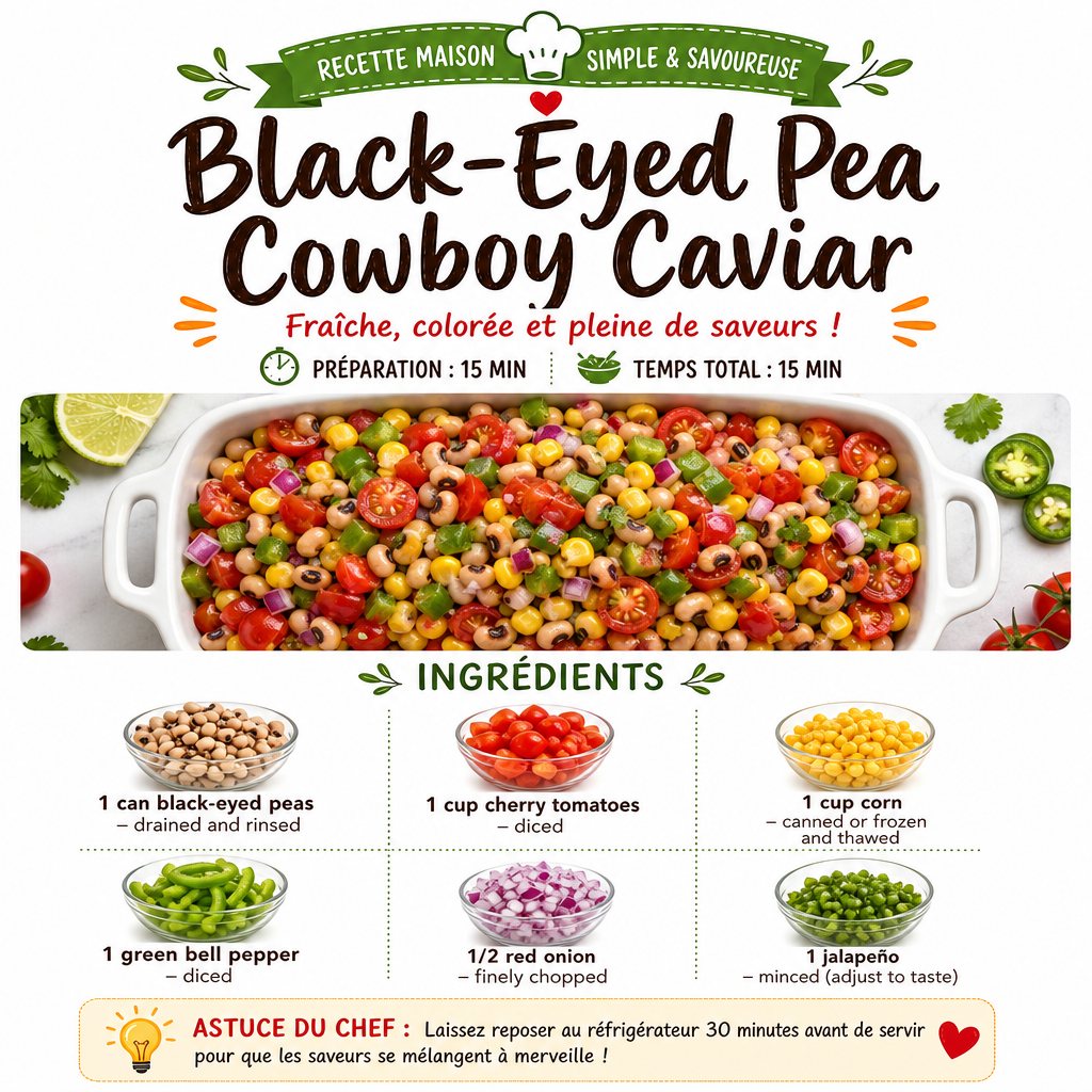 Black-Eyed Pea Cowboy Caviar - High-Fiber, Easy Snack