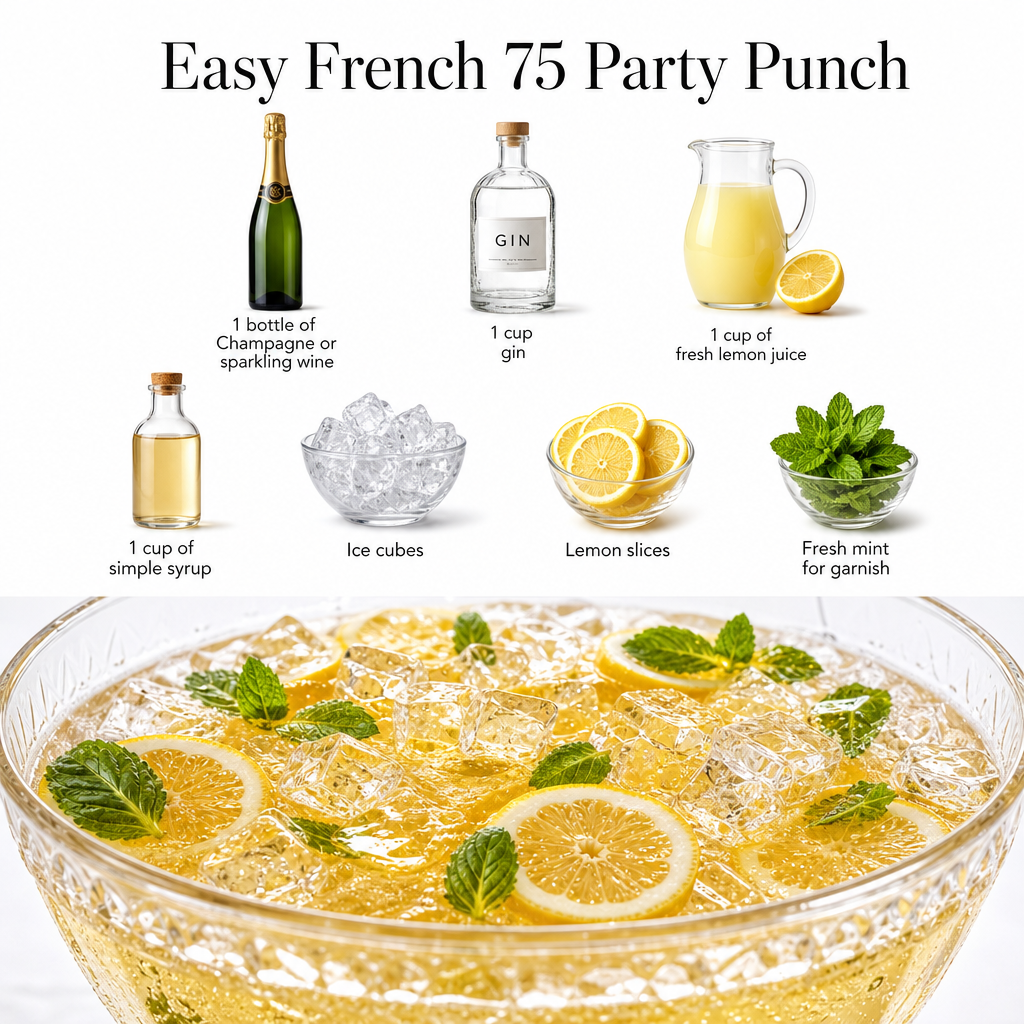 Easy French 75 Party Punch
