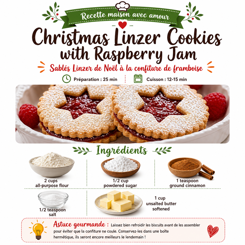 Linzer Cookies with Raspberry Jam - Easy Christmas Recipe 2 Linzer Cookies with Raspberry Jam - Easy Christmas Recipe
