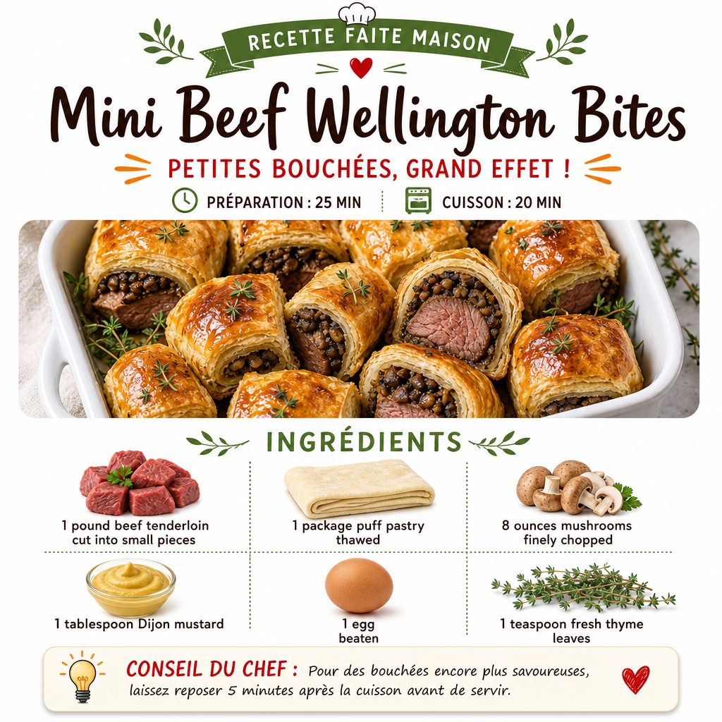 Mini Beef Wellington Bites: Easy Protein-Packed Appetizers
