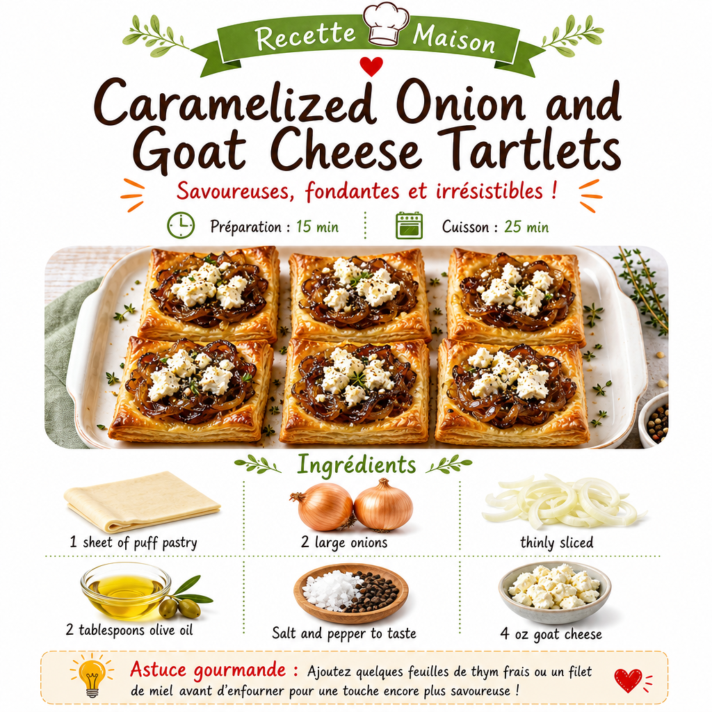 Caramelized Onion and Goat Cheese Tartlets - Easy Comfort Food