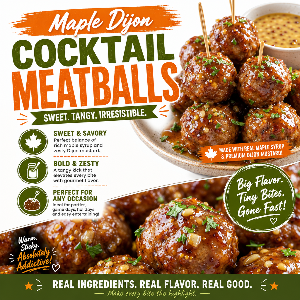 Easy Maple Dijon Cocktail Meatballs