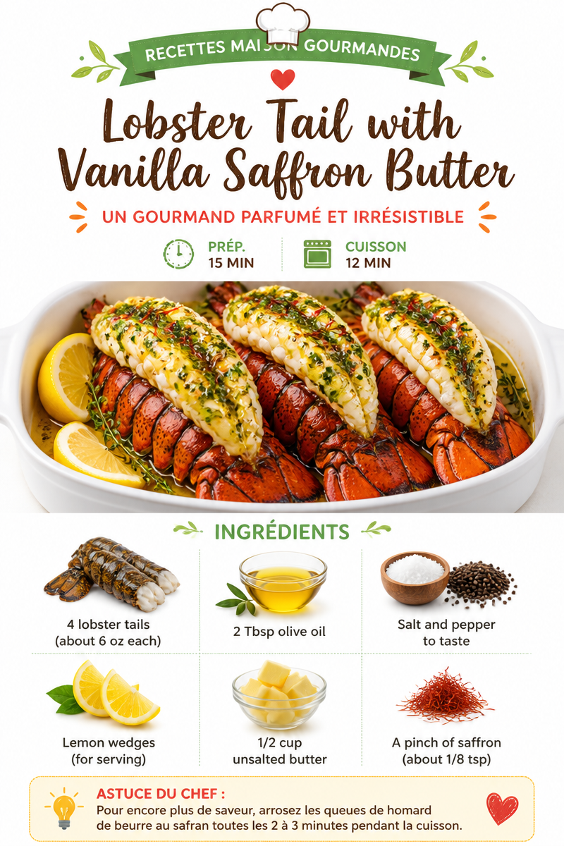 Lobster Tail with Vanilla Saffron Butter