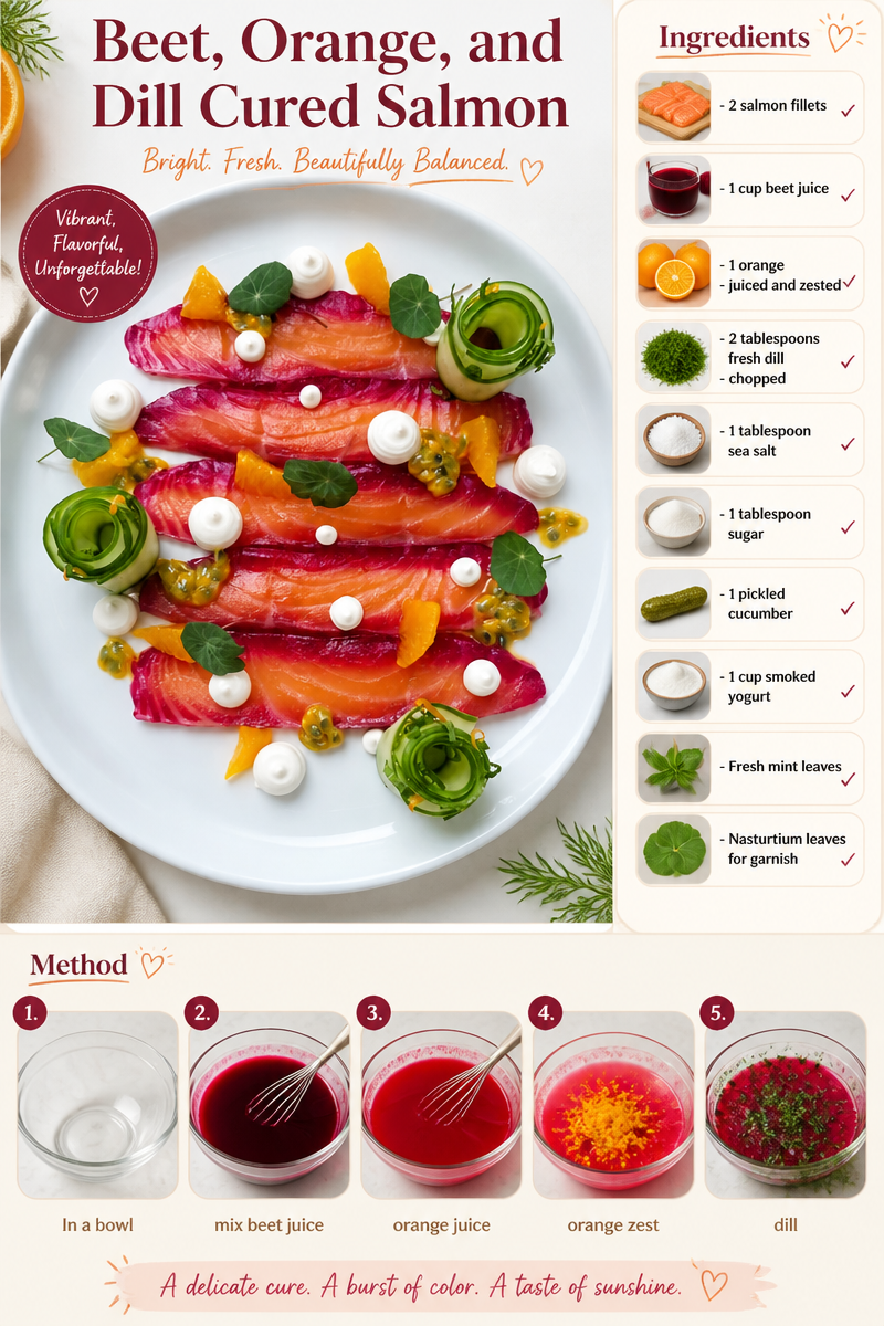 Beet, Orange, and Dill Cured Salmon