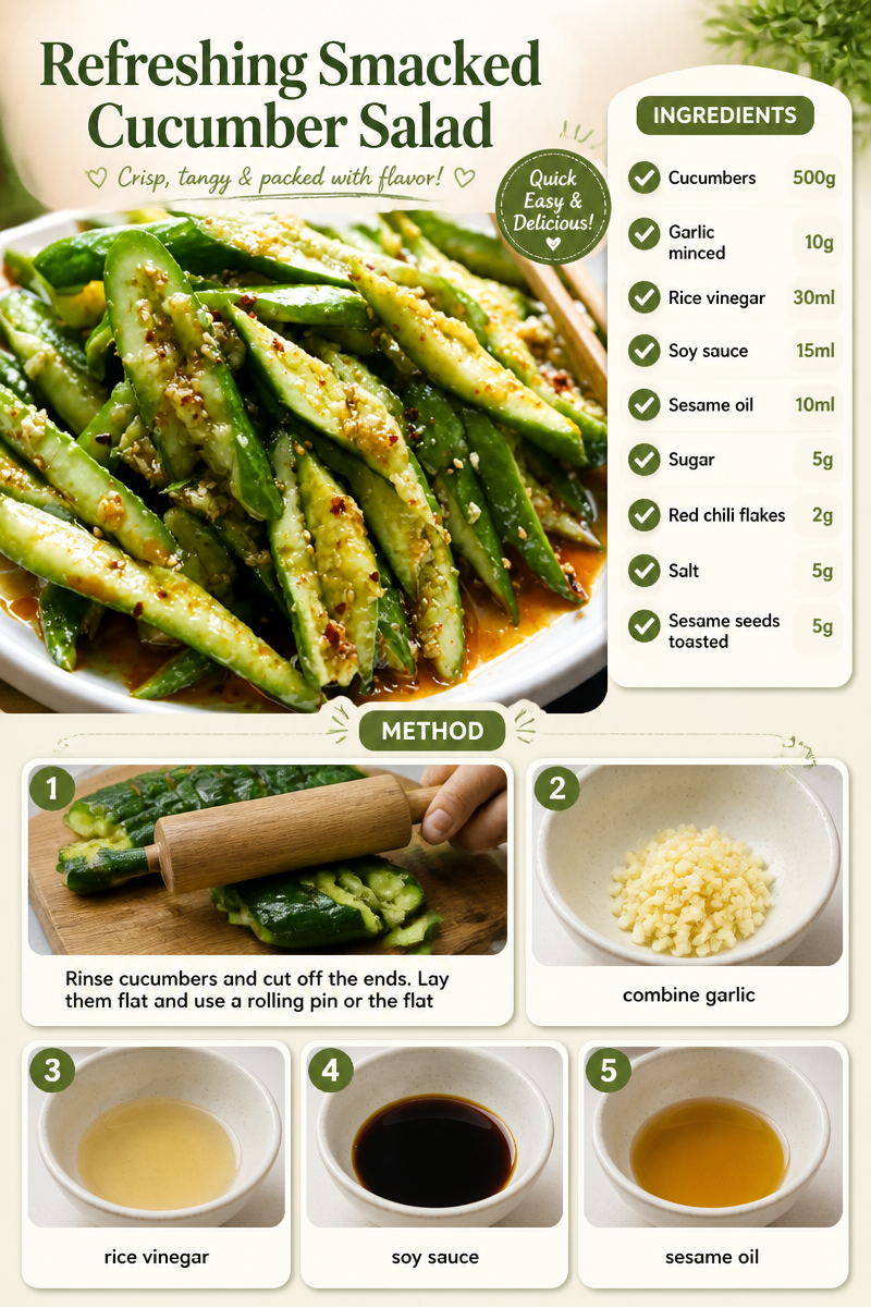 Refreshing Smacked Cucumber Salad