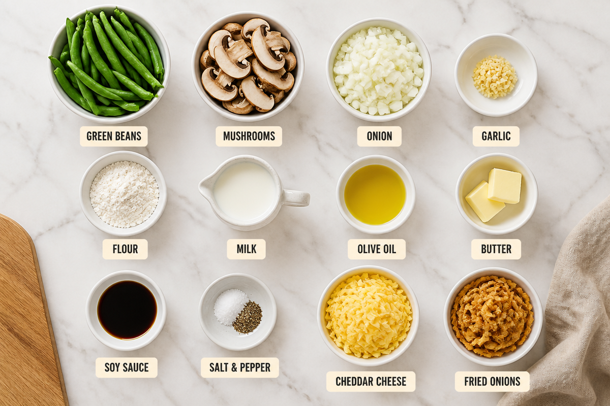 Green Bean Casserole With Homemade Mushroom Sauce