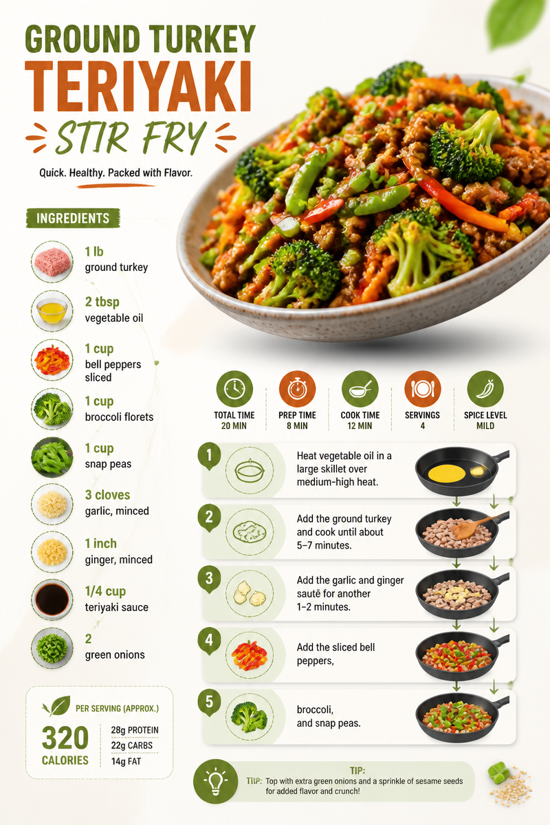 Ground Turkey Teriyaki Stir Fry