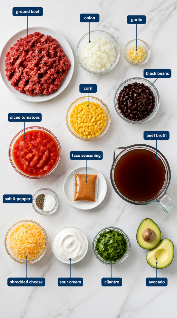 Beef Taco Soup