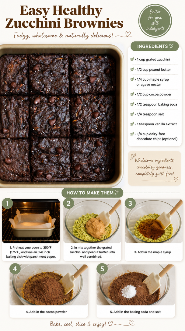 Easy Healthy Zucchini Brownies