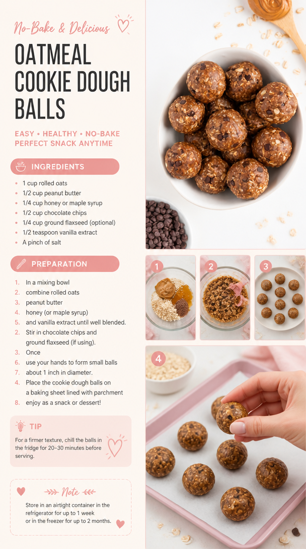 Oatmeal Cookie Dough Balls