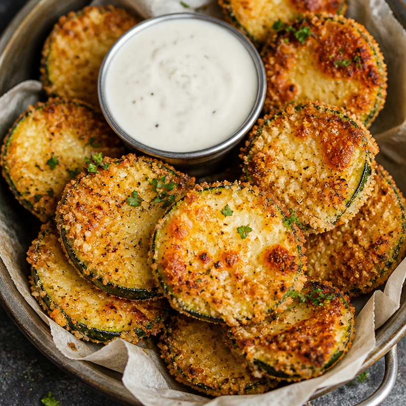 Cheesy Zucchini Chips