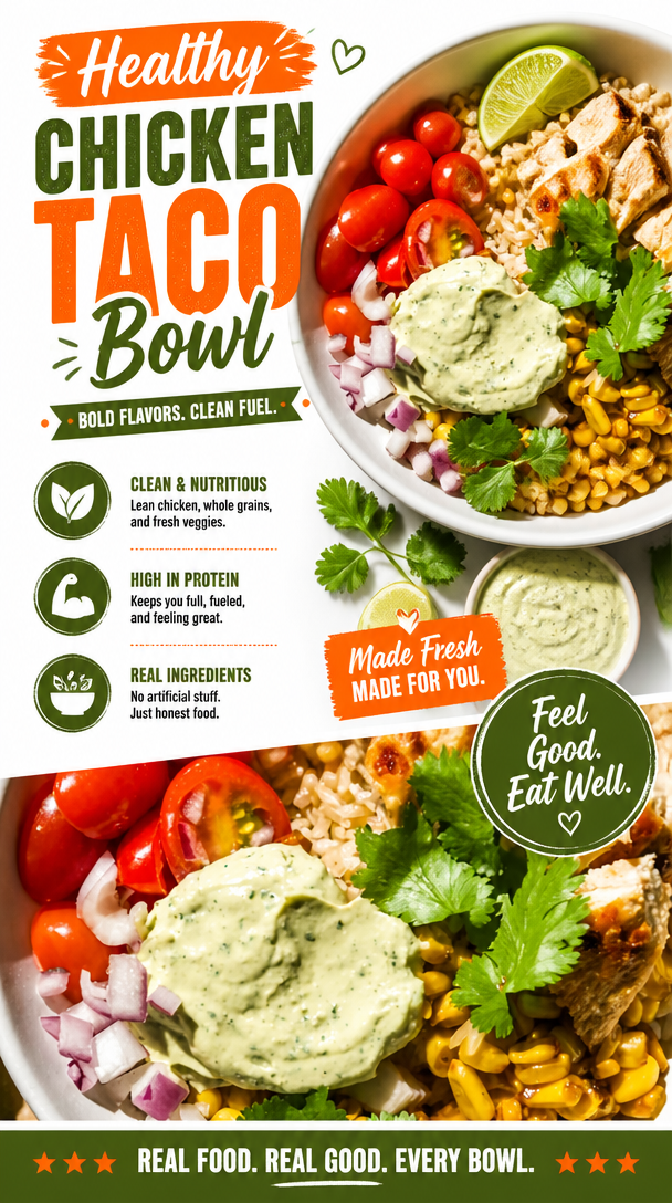 Healthy Chicken Taco Bowl